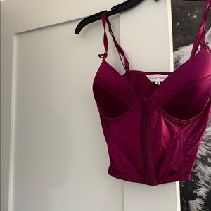 Rampage Deep Magenta Bustier Top